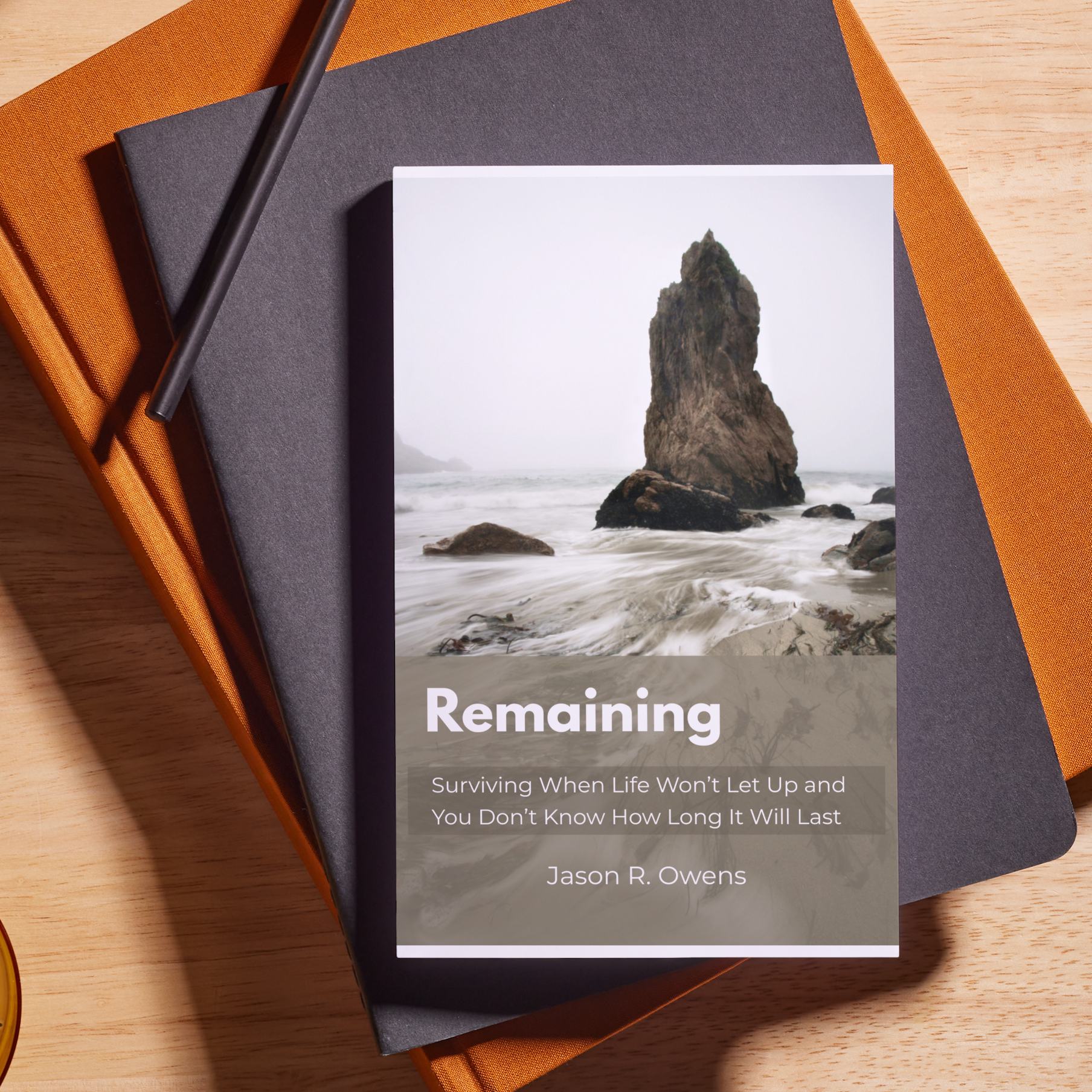 Remaining - Surviving When Life Won't Let Up and You Don't Know How Long It Will Last - by Jason R. Owens - Desktop with Orchid